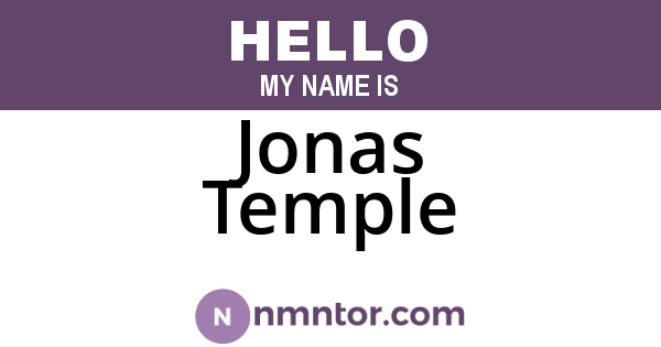 Jonas Temple