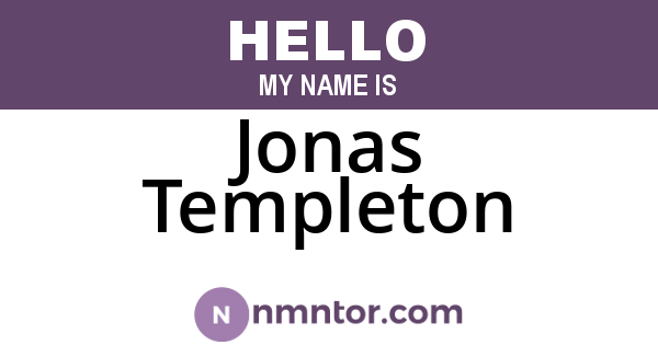 Jonas Templeton