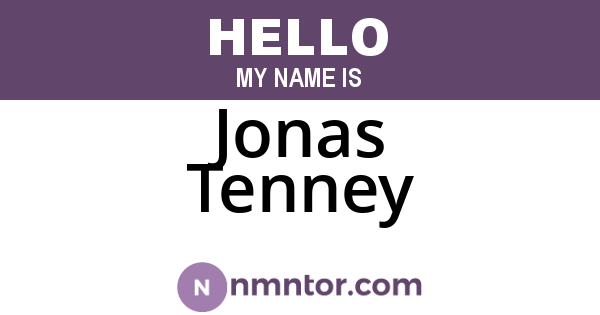Jonas Tenney