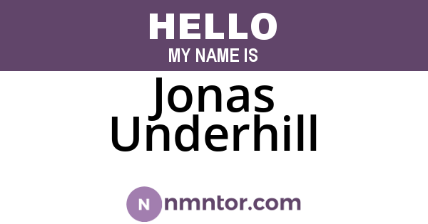 Jonas Underhill