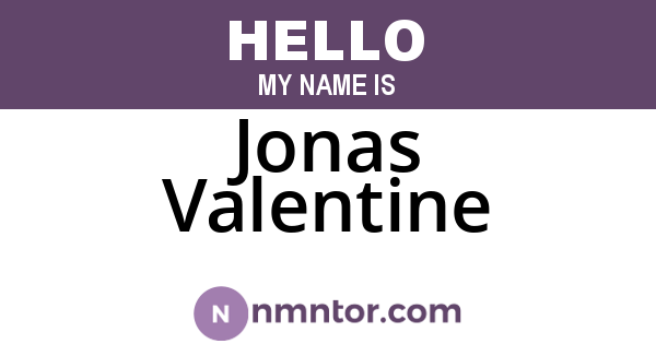 Jonas Valentine