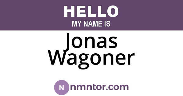 Jonas Wagoner