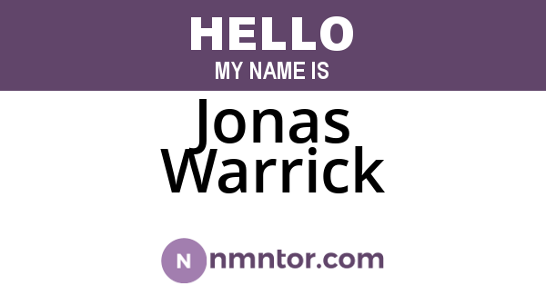 Jonas Warrick