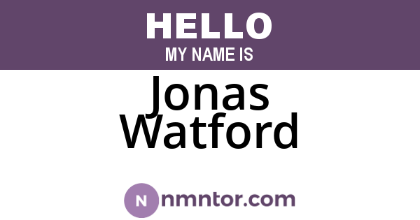 Jonas Watford
