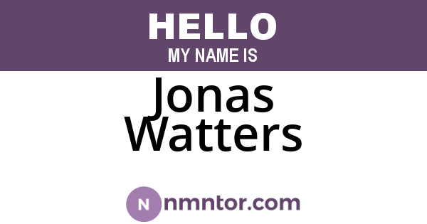 Jonas Watters