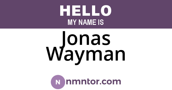 Jonas Wayman