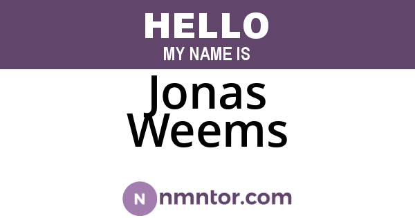 Jonas Weems