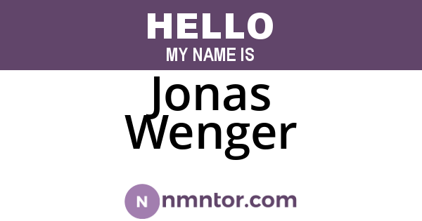 Jonas Wenger