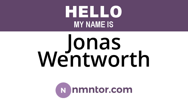 Jonas Wentworth