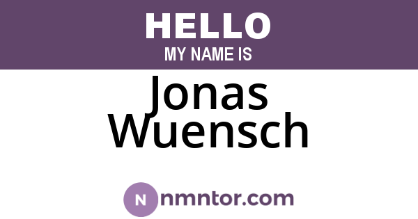 Jonas Wuensch
