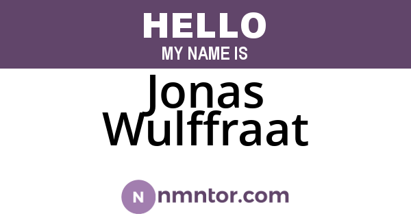 Jonas Wulffraat