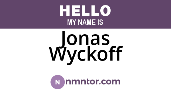 Jonas Wyckoff