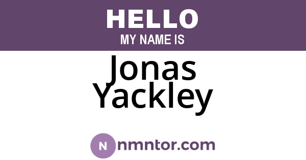 Jonas Yackley