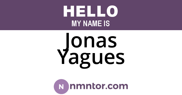 Jonas Yagues