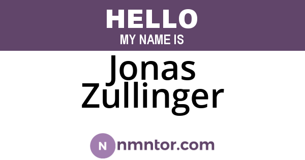 Jonas Zullinger