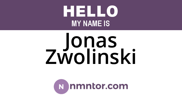 Jonas Zwolinski