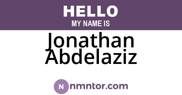 Jonathan Abdelaziz