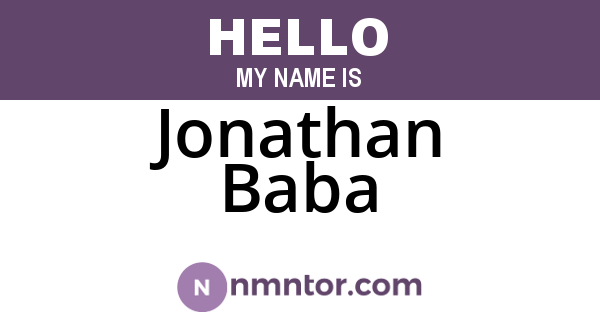 Jonathan Baba