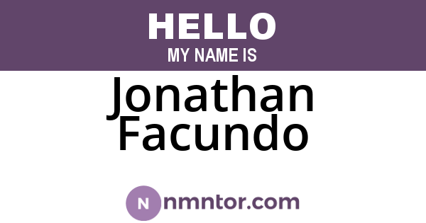 Jonathan Facundo