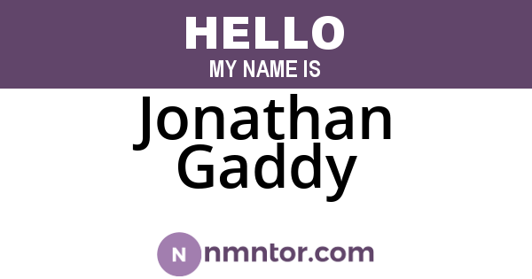 Jonathan Gaddy