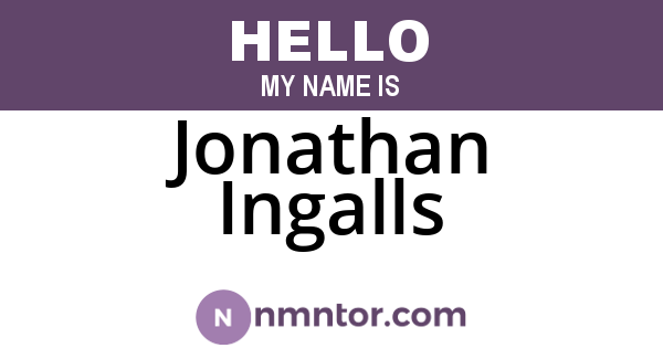 Jonathan Ingalls