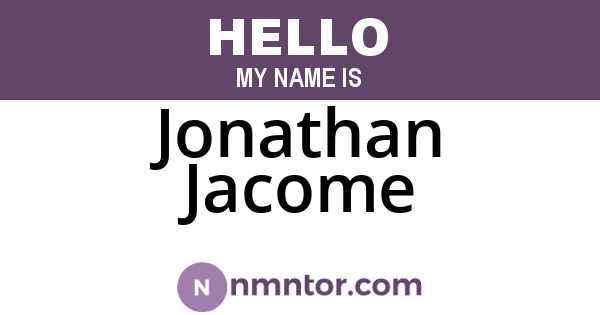 Jonathan Jacome