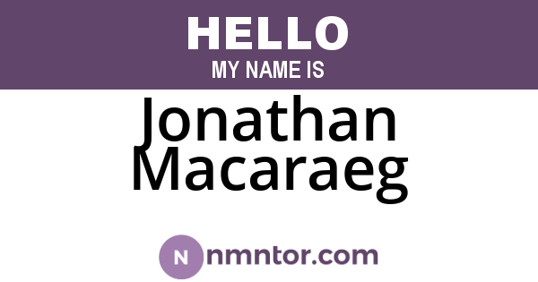 Jonathan Macaraeg