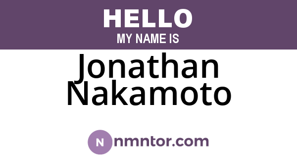 Jonathan Nakamoto