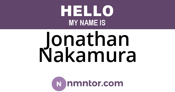 Jonathan Nakamura