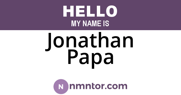 Jonathan Papa