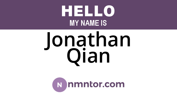 Jonathan Qian
