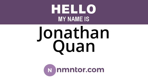 Jonathan Quan