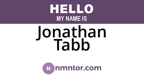 Jonathan Tabb