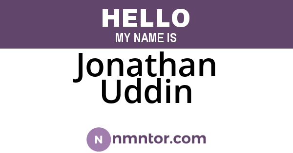 Jonathan Uddin