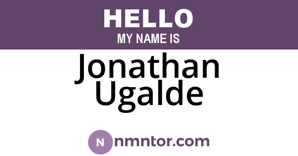 Jonathan Ugalde