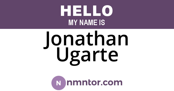 Jonathan Ugarte