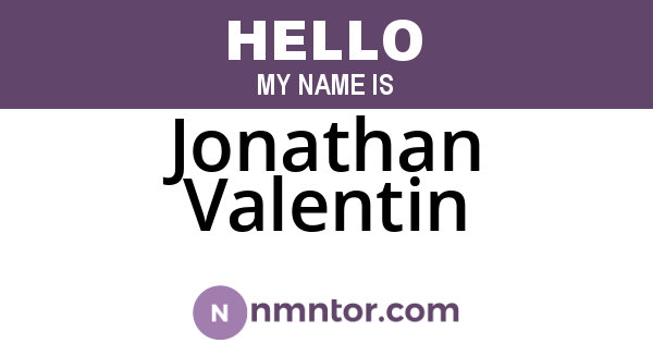 Jonathan Valentin