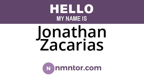 Jonathan Zacarias