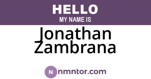 Jonathan Zambrana