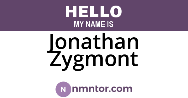 Jonathan Zygmont