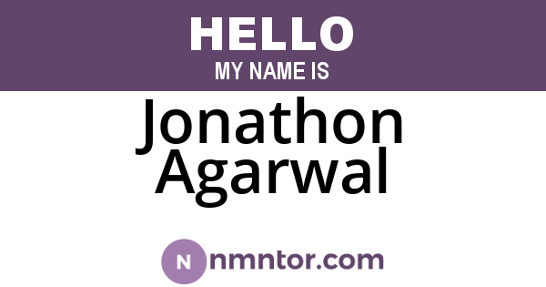 Jonathon Agarwal