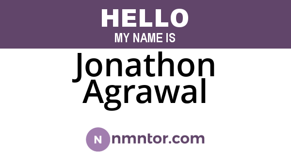 Jonathon Agrawal