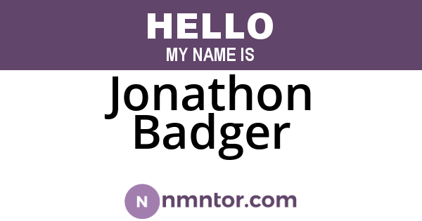 Jonathon Badger