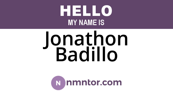 Jonathon Badillo