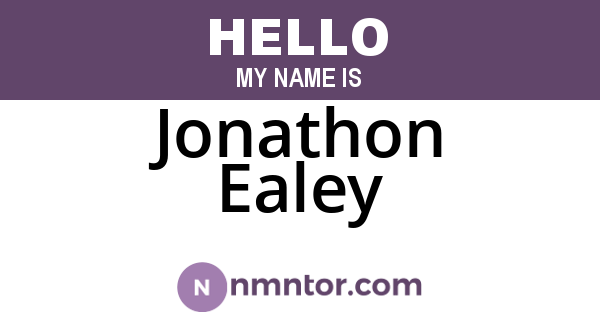 Jonathon Ealey