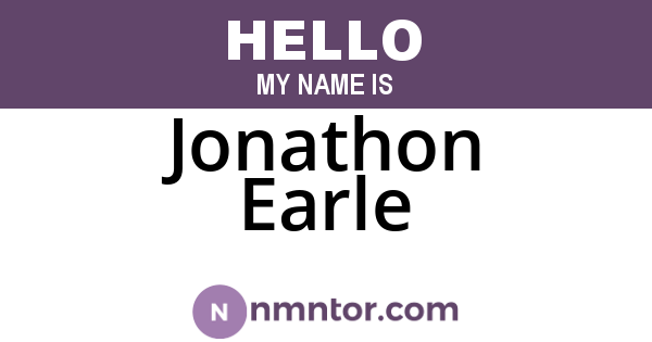 Jonathon Earle