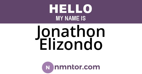 Jonathon Elizondo