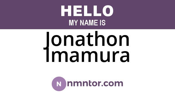 Jonathon Imamura