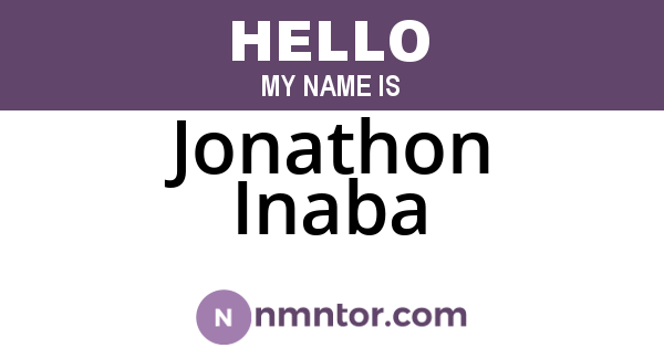 Jonathon Inaba