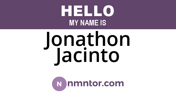 Jonathon Jacinto
